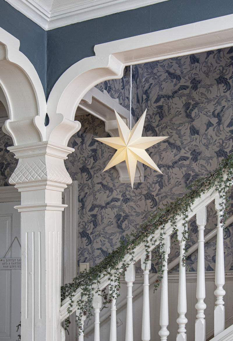 Star Trading - Christmas Star - Paper Star Plain - White - 45cm