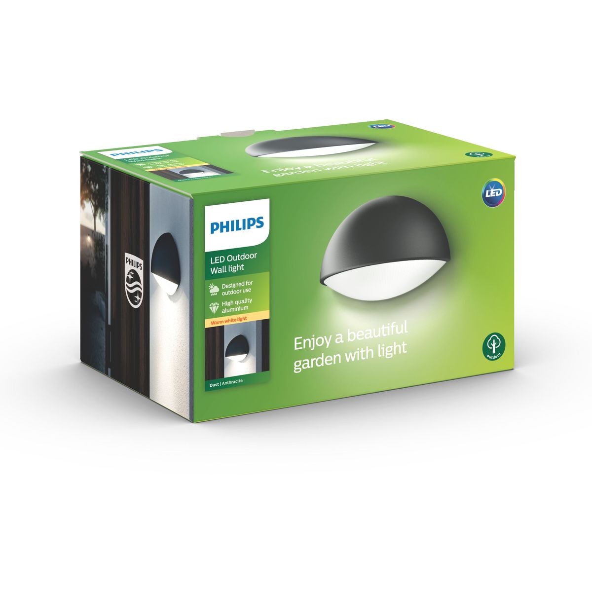 Philips - Lantern Mur Dust Anthracite 1x3W 230V