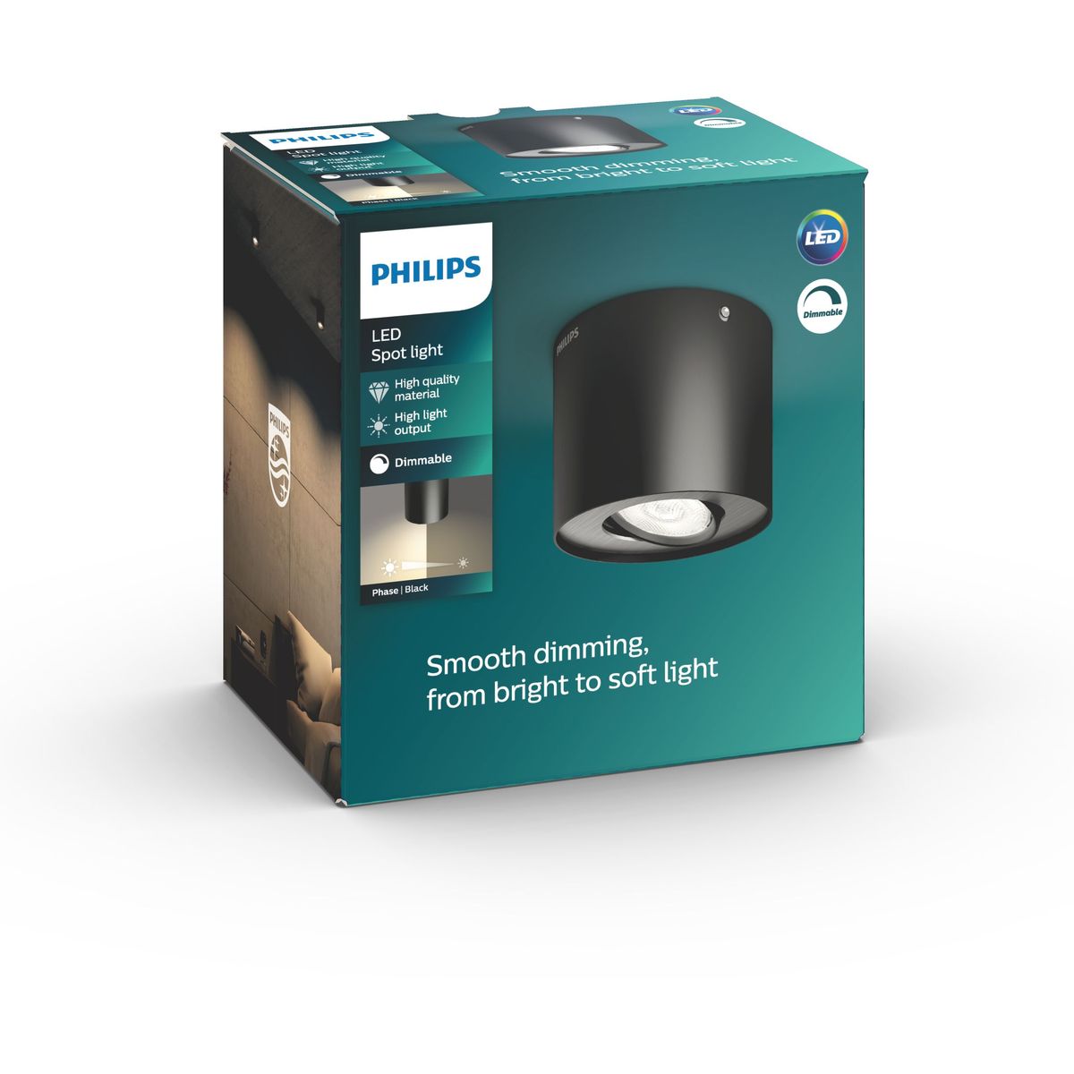 Philips - phase simple spot noir 1x4,5w selv