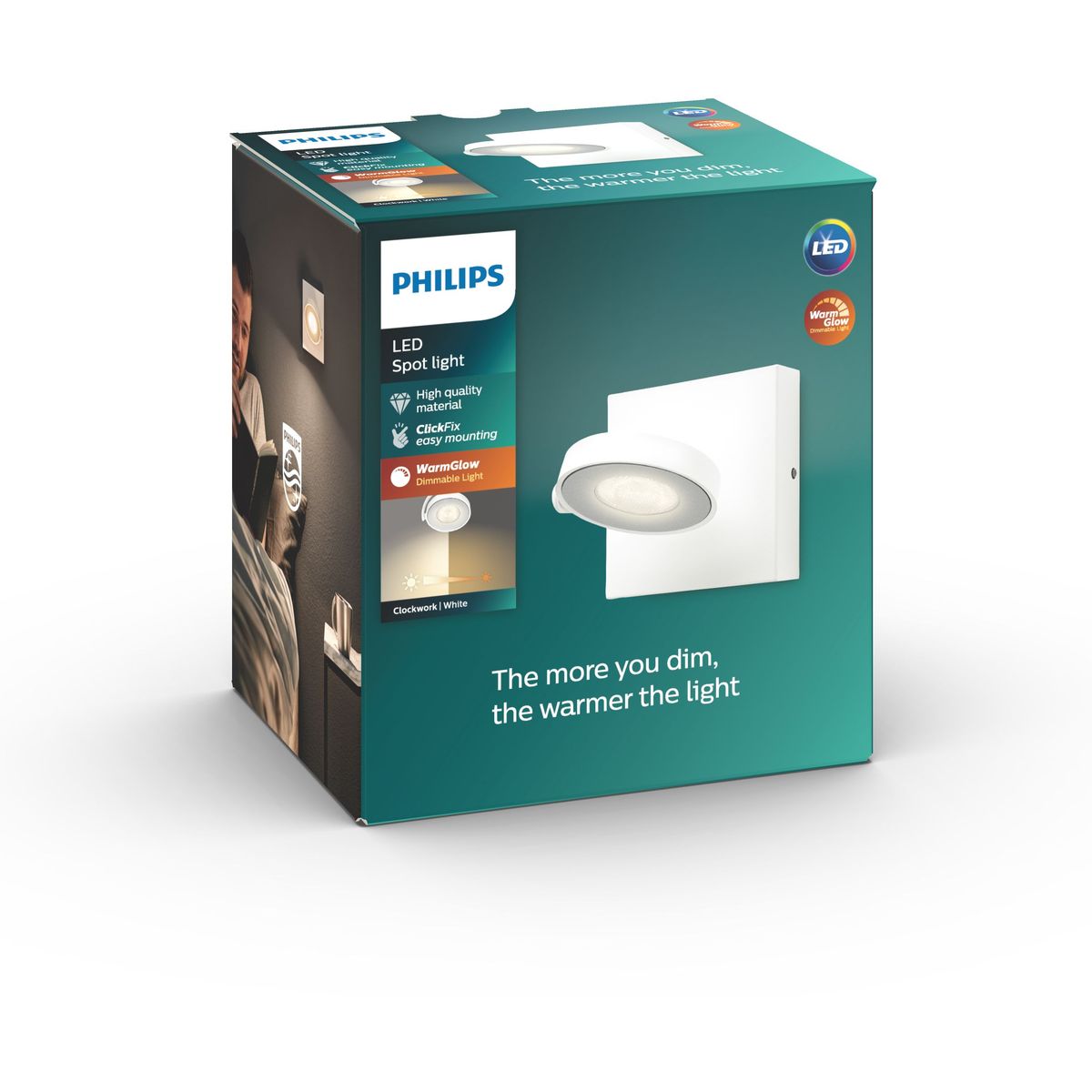 Philips - Clockwork Single Spot blanc 1x4.5w selv