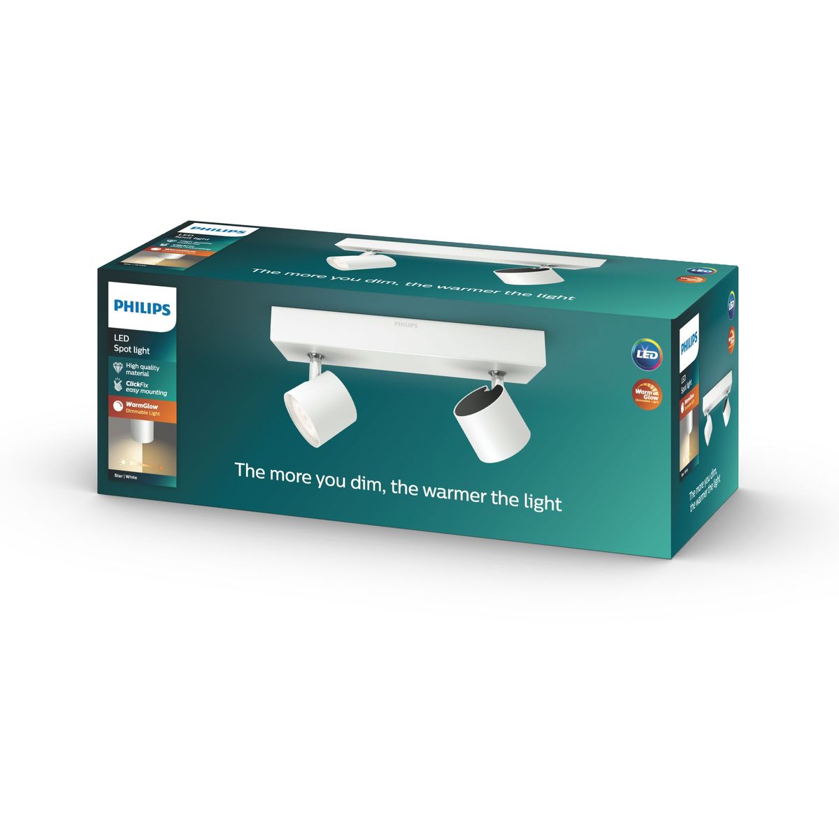 Philips - étoile bar/tube blanc 2x4.5w selv