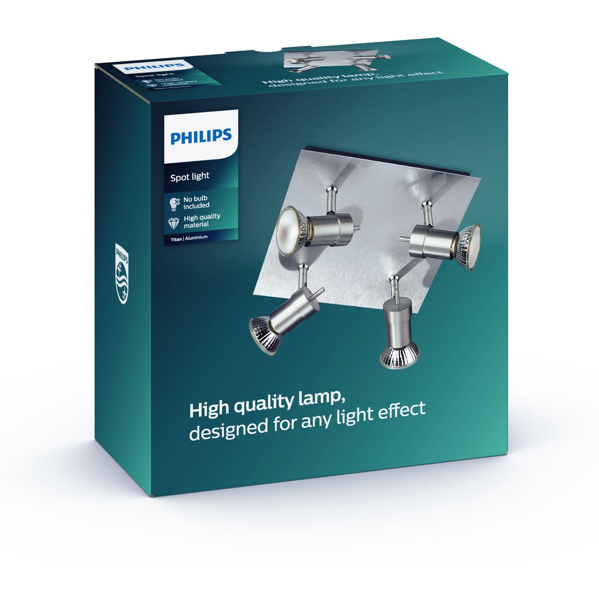 Philips - Titan Plate/Spiral Aluminium 4x50W 230V