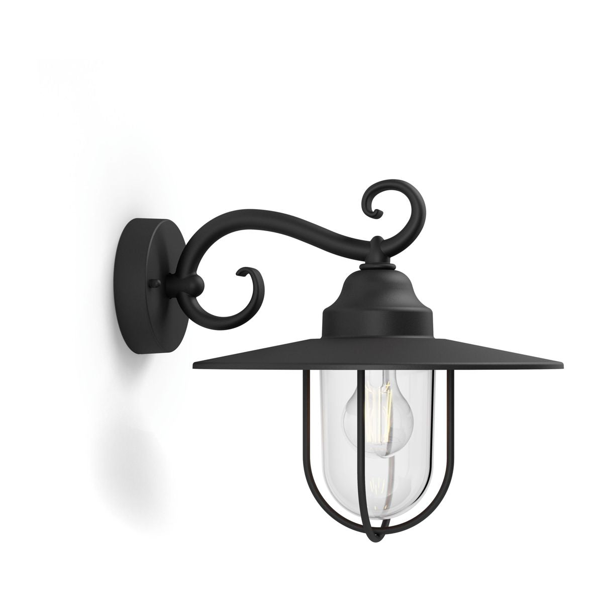 Philips - Lantern mural de pâturage noir 1x60w 230V
