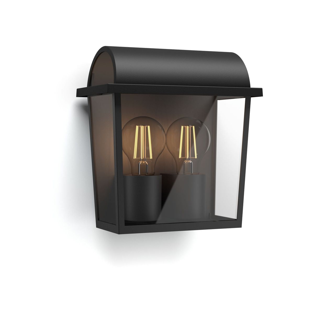 Philips - Harvest wall lantern black 2x42W 230V