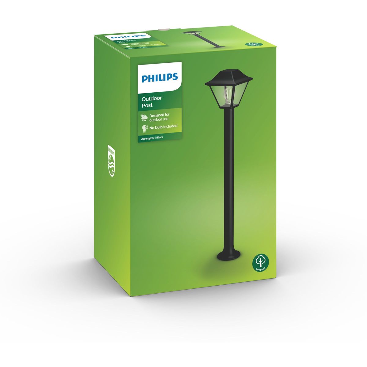 Philips - Alpenglow Post Black 1x60w 230V
