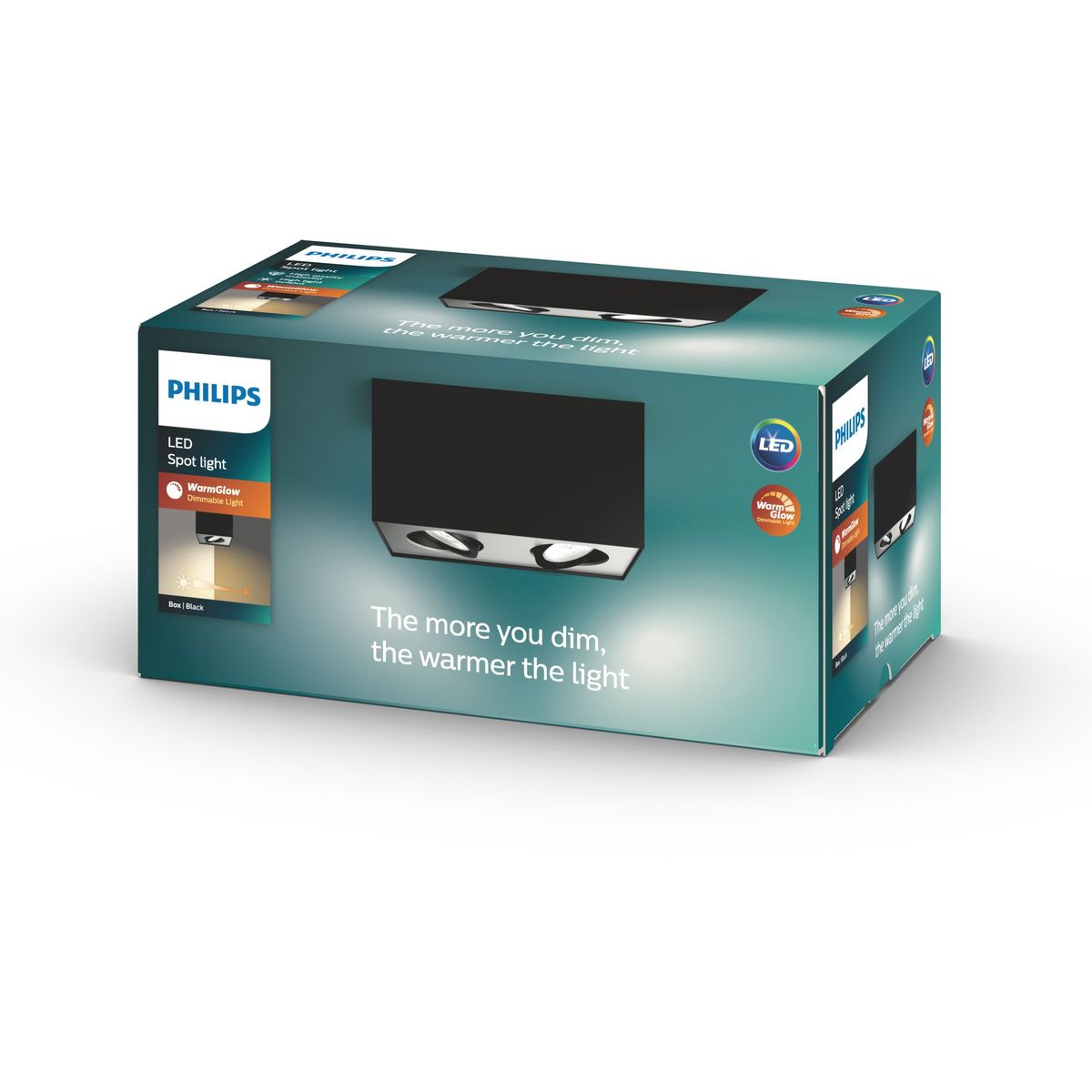 Philips - Box Form spécial noir 2x4.5w selv