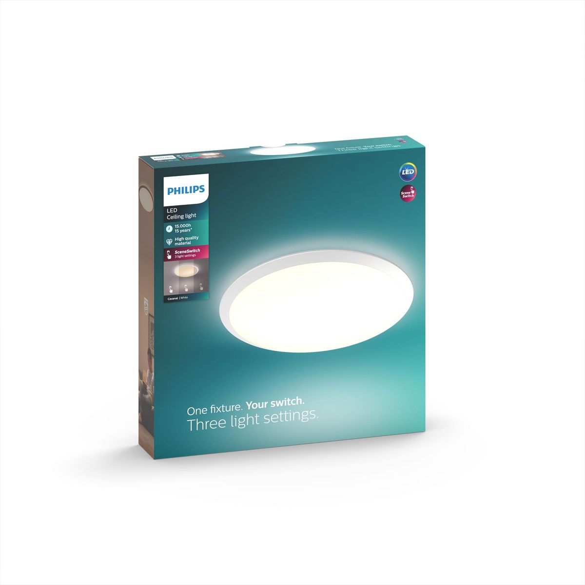 Philips - Cavanal 27K Plafond lampe blanche 1x18w 230