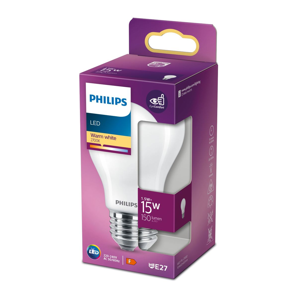 Philips - LED Classic 15W E27 WW A60 FR ND SRT4