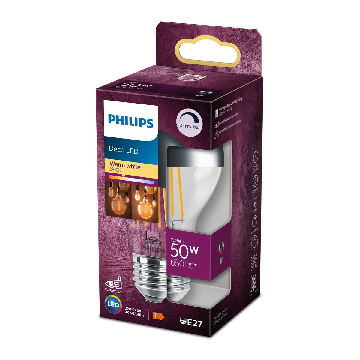 Philips - LED Classic CM 50W A60 E27 WW CL D SRT4