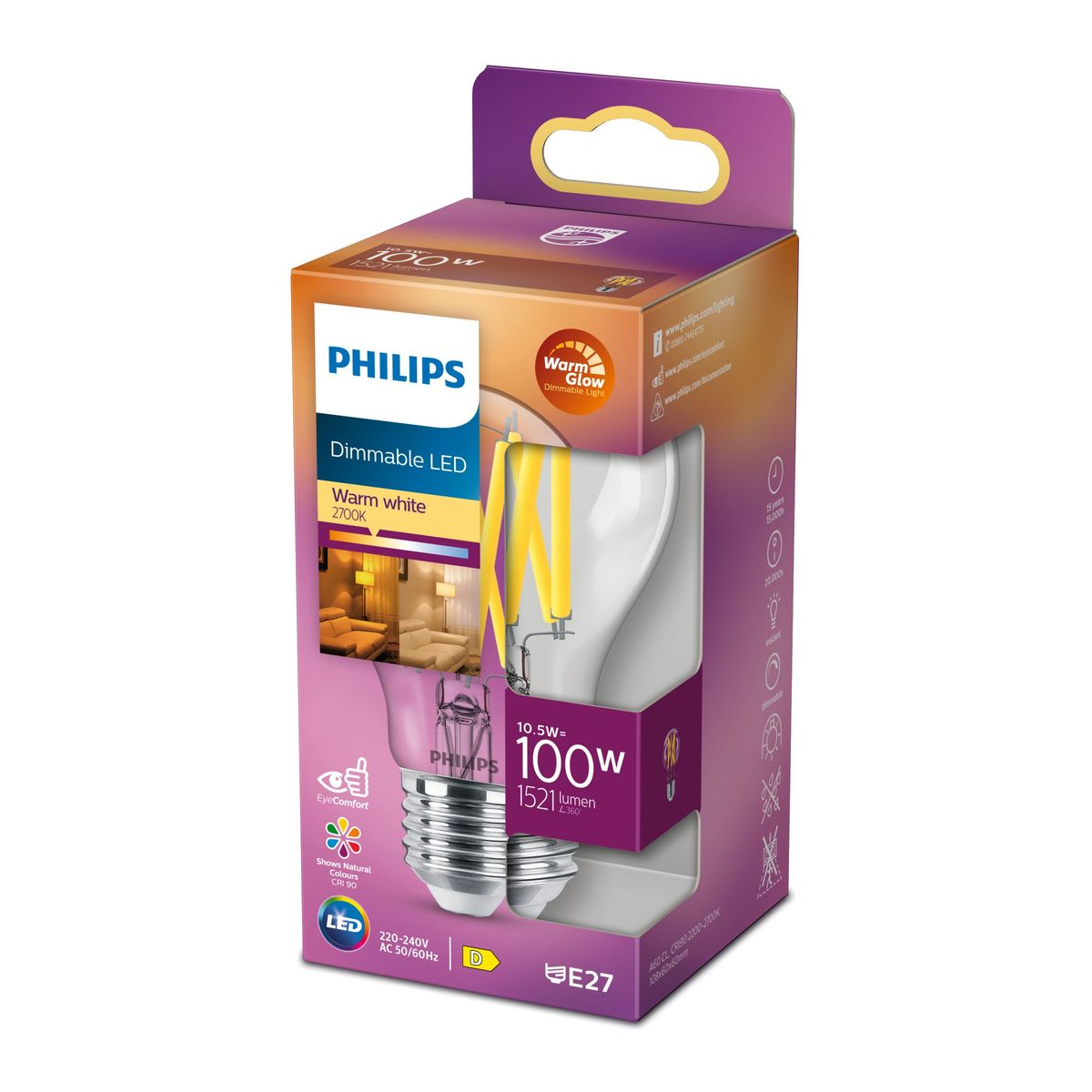 Philips - LED Classic 100W A60 E27 CL WGD90 SRT4