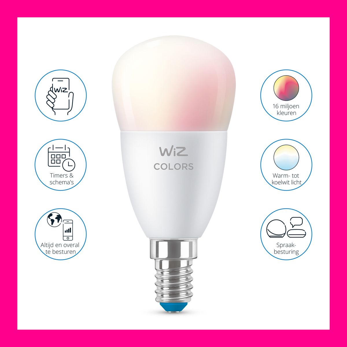 Philips-Wi-Fi Ble 40W P45 E14 922-65 RGB 1PF/6