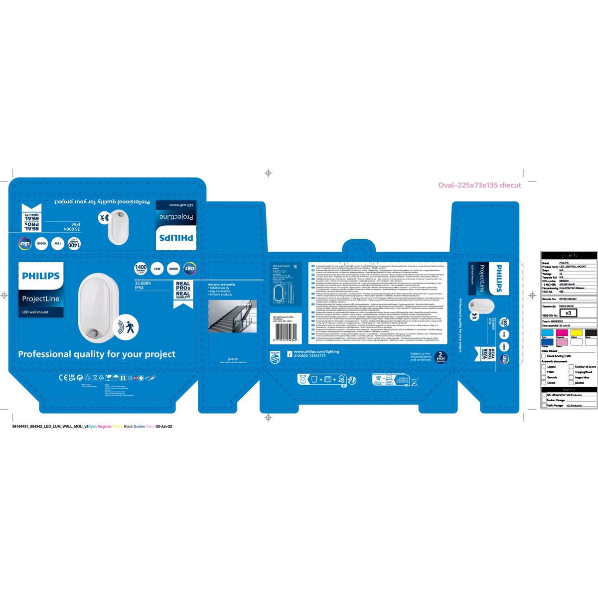 Philips - ProjectLine Wallmount OVL 1400 4000k en retard