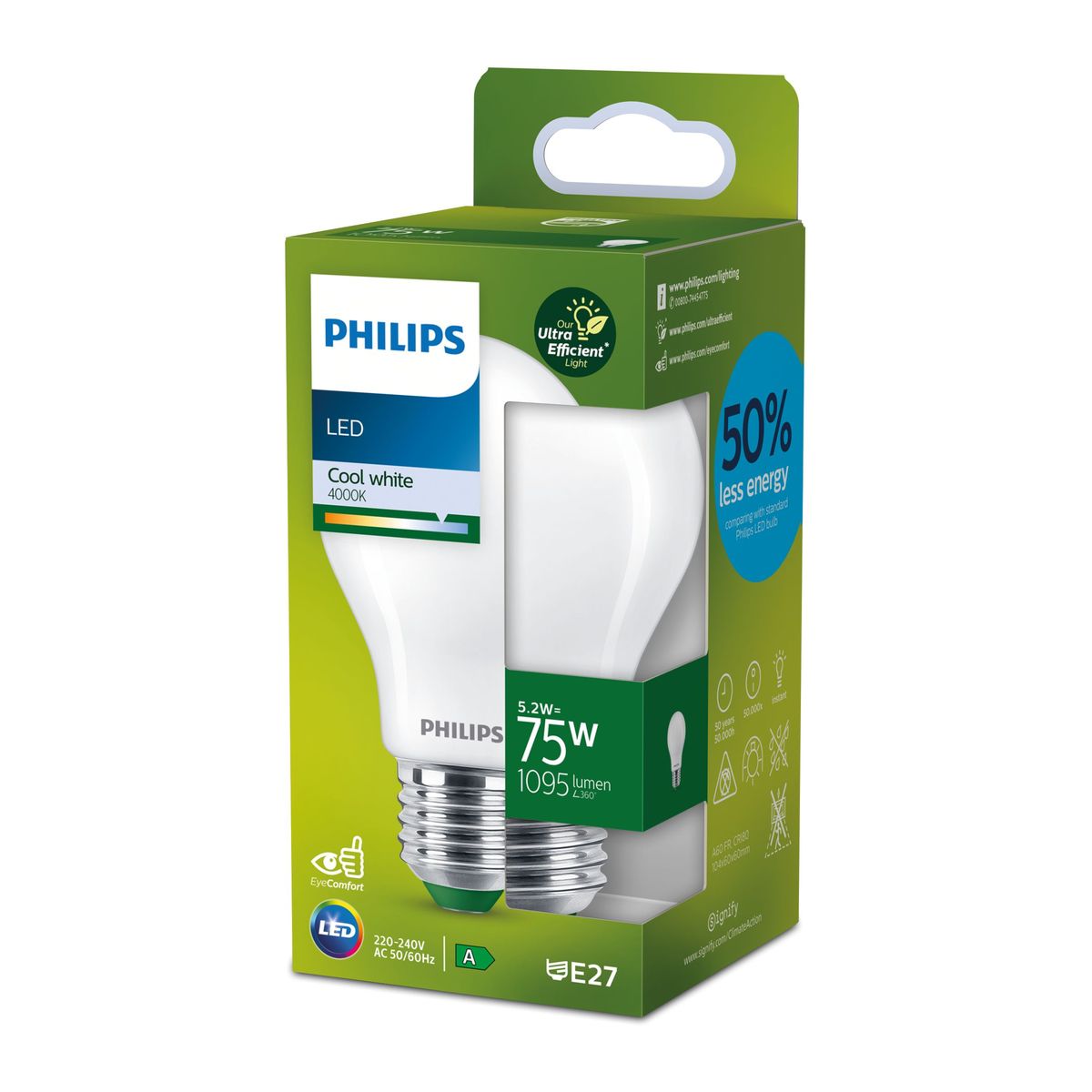 Philips - LED CLA 75W A60 E27 4000K FR UE SRT4