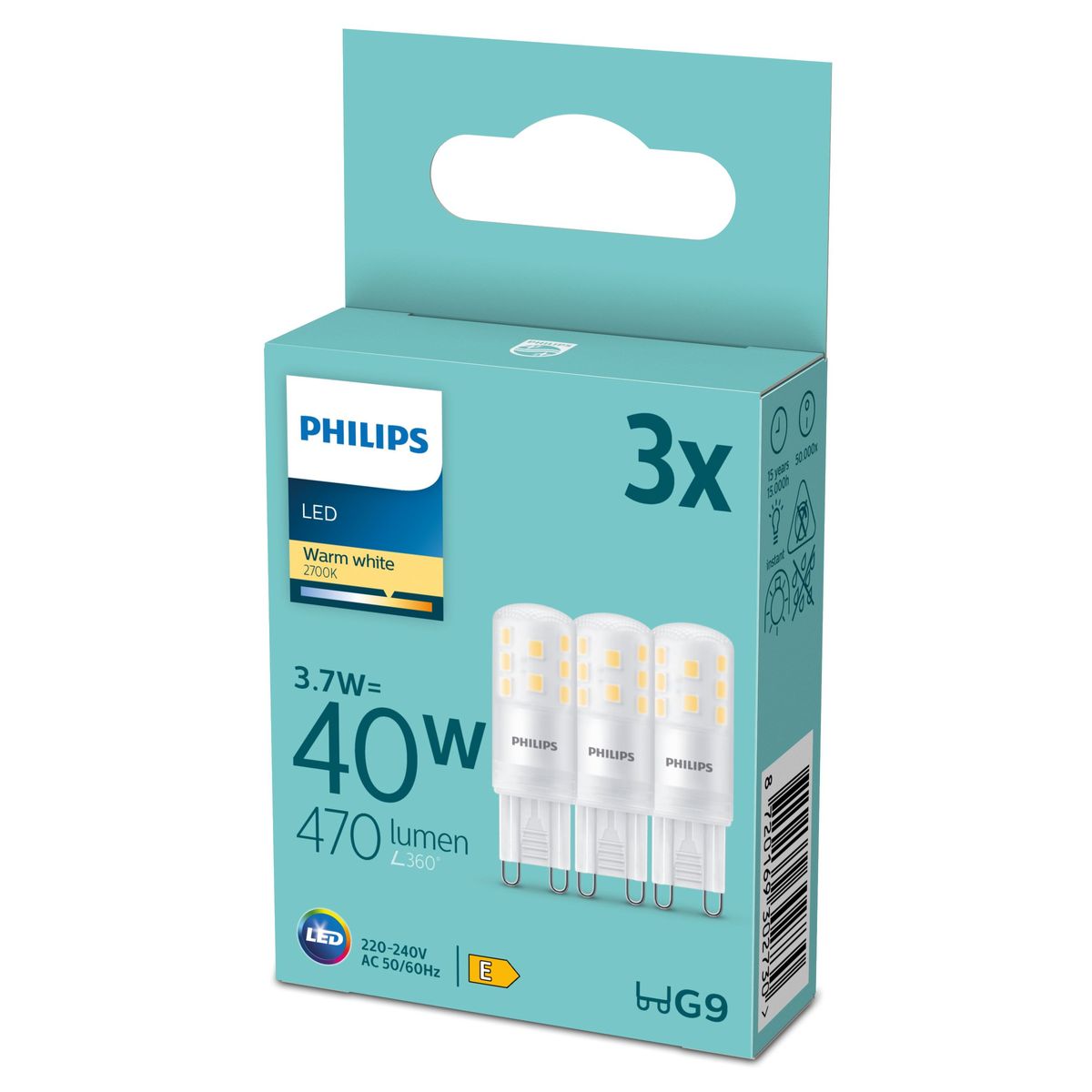 Philips - LED 40W G9 WW ND 3pf/6 disque