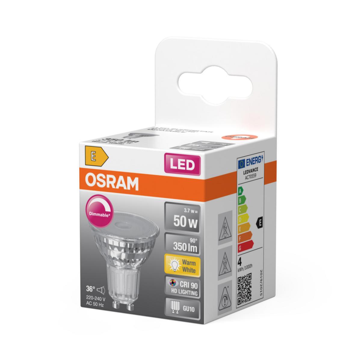 OSRAM LED-LAMPA SUPERSTAR DIM 36° PAR16 350LM 3.7W 927 GU10
