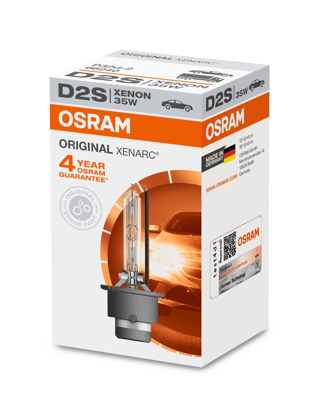 OSRAM XENARC ORIGINAL - D2S HID phares lampe - Boîte de pliage - 1 -pack