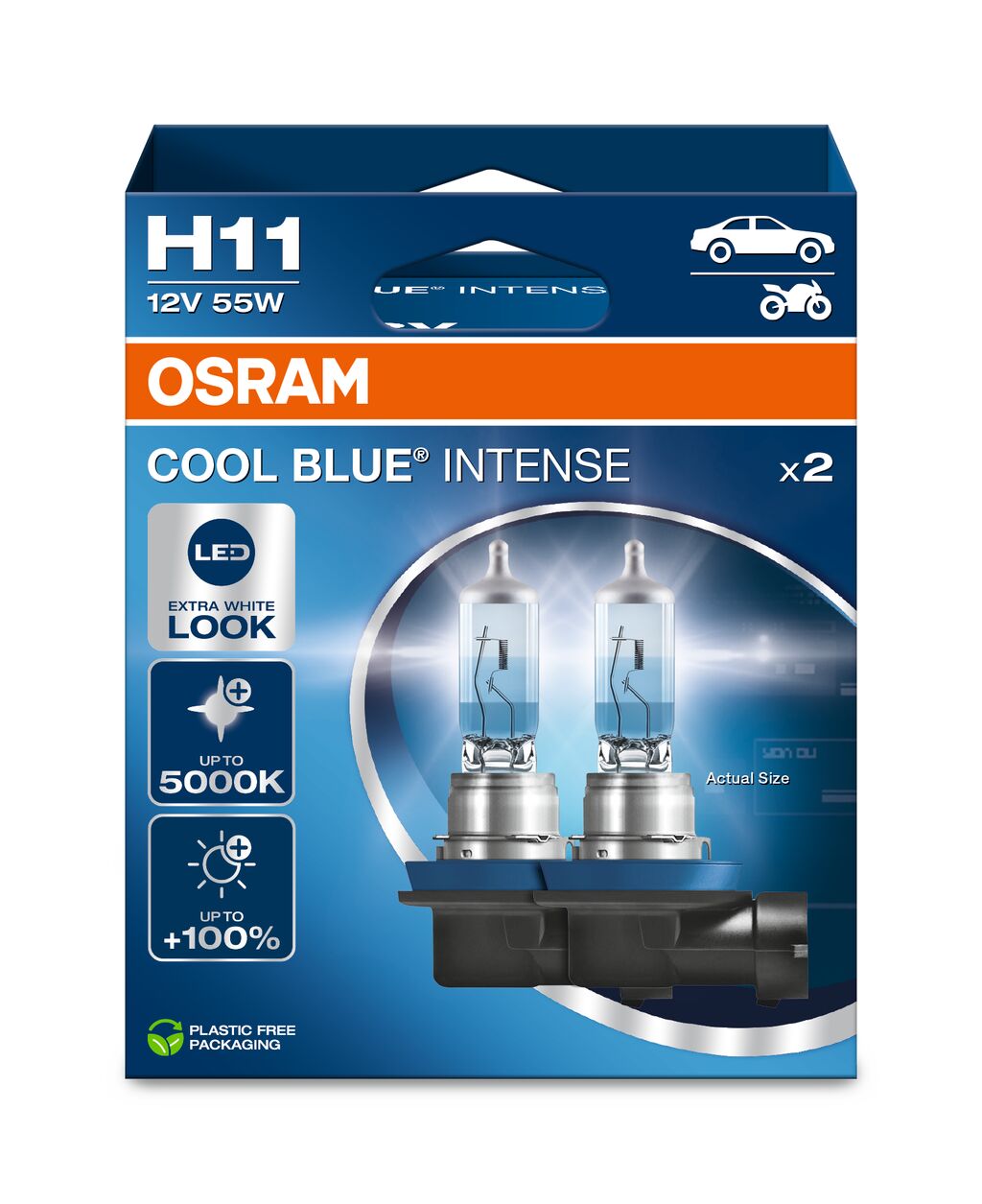 OSRAM - Ampoule de phare halogène H11 - 2-PACK