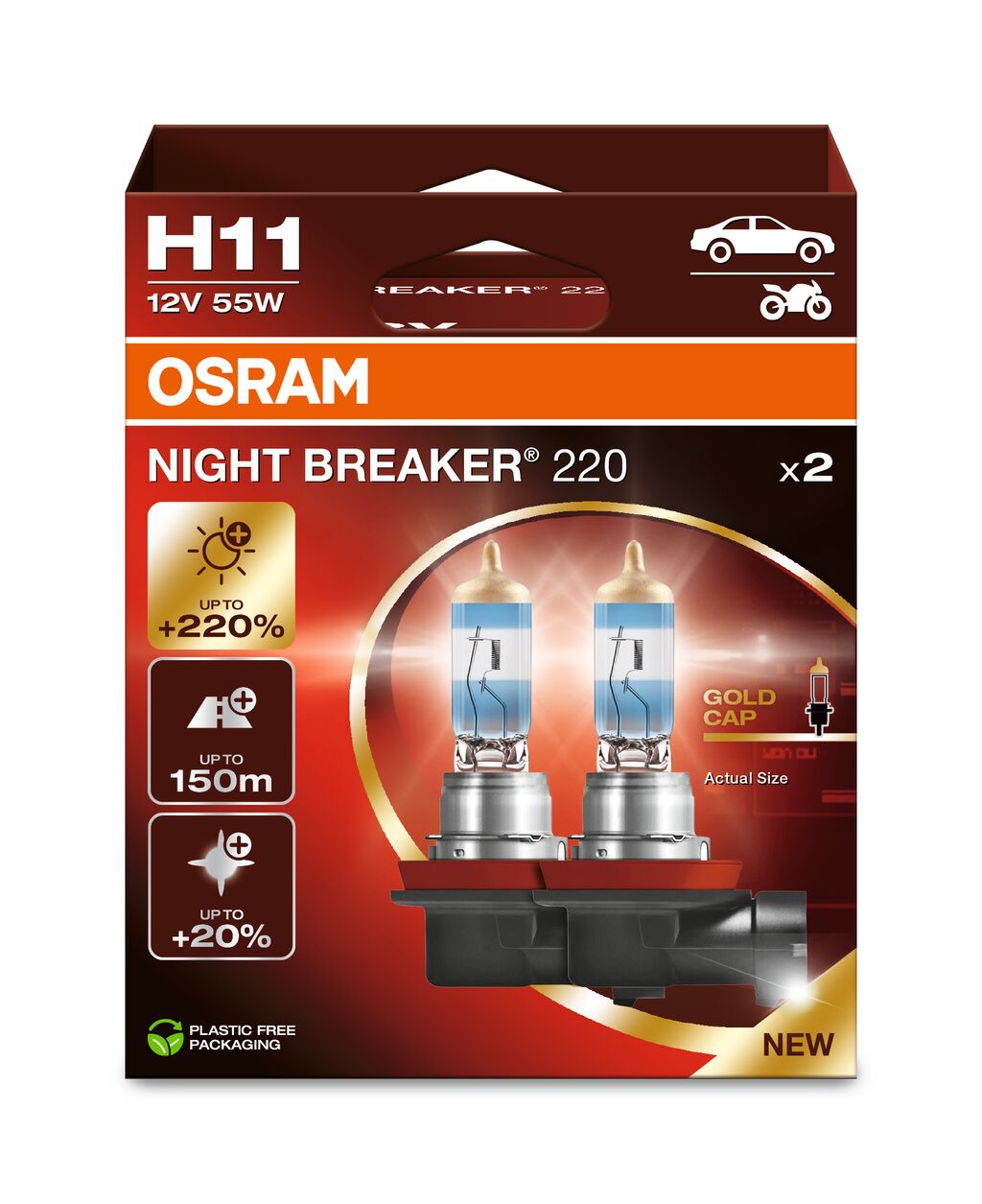 OSRAM NIGHT BREAKER 200 - H11 - paquet de 2