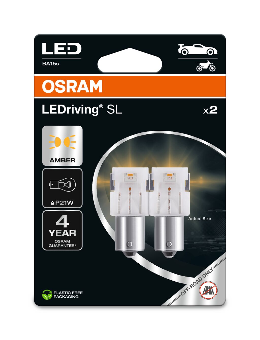 Osram LED Rring Sl - Off -Road P21W - Jaune