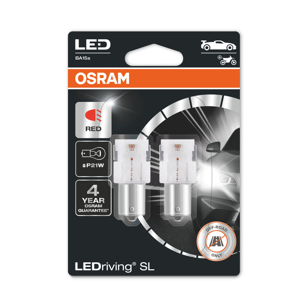 OSRAM LED RRING SL - OFF-ROAD P21W - RED