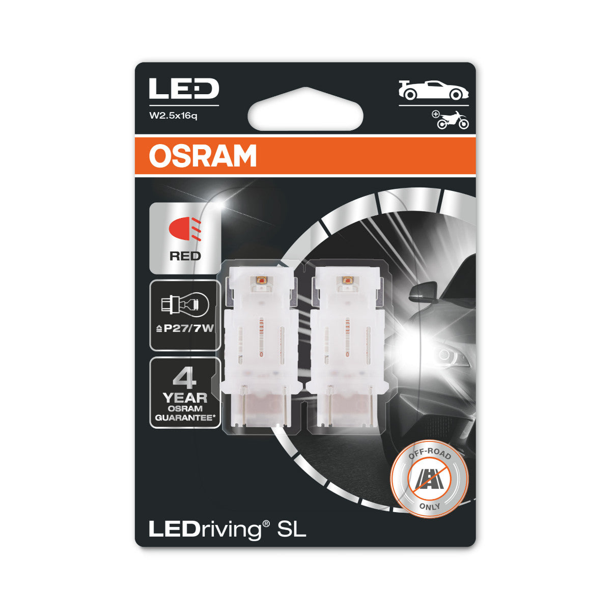 OSRAM LED RRING SL - OFF-ROAD P27-7W - RED