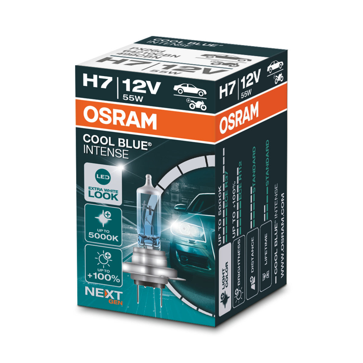 OSRAM - H7 Haligon Headlight Lampe - Boîte de pliage - 1 -pack