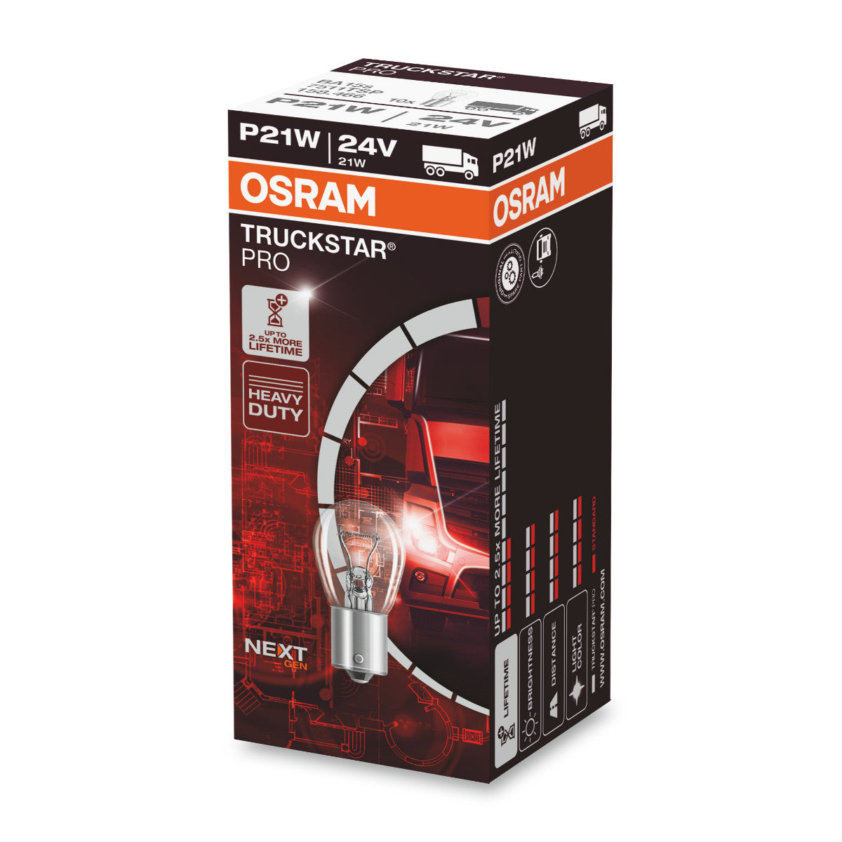 Osram Truckstar Pro - P21W Lampe légère supplémentaire