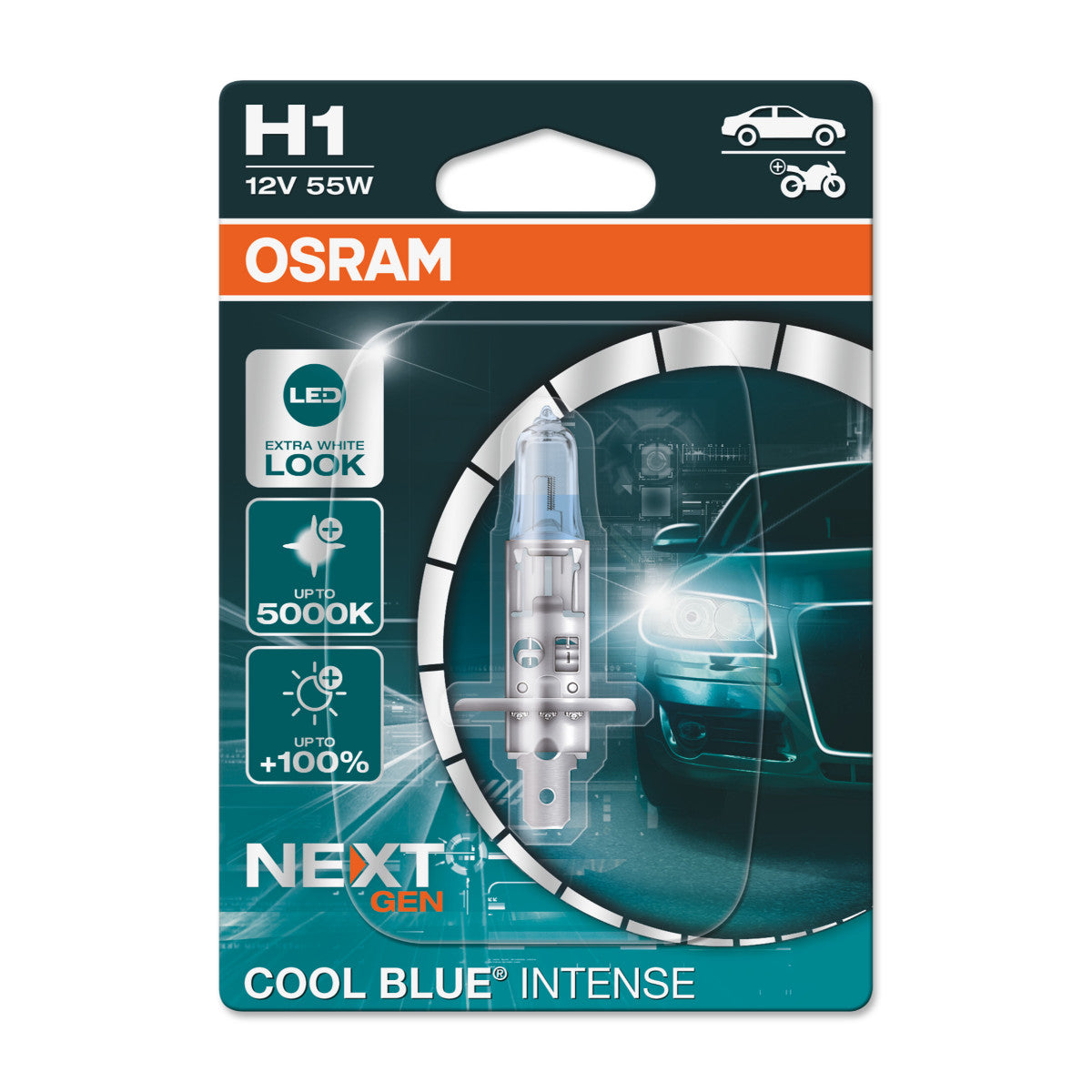 OSRAM - Ampoule de phare halogène H1 - Blister simple - 1-PACK