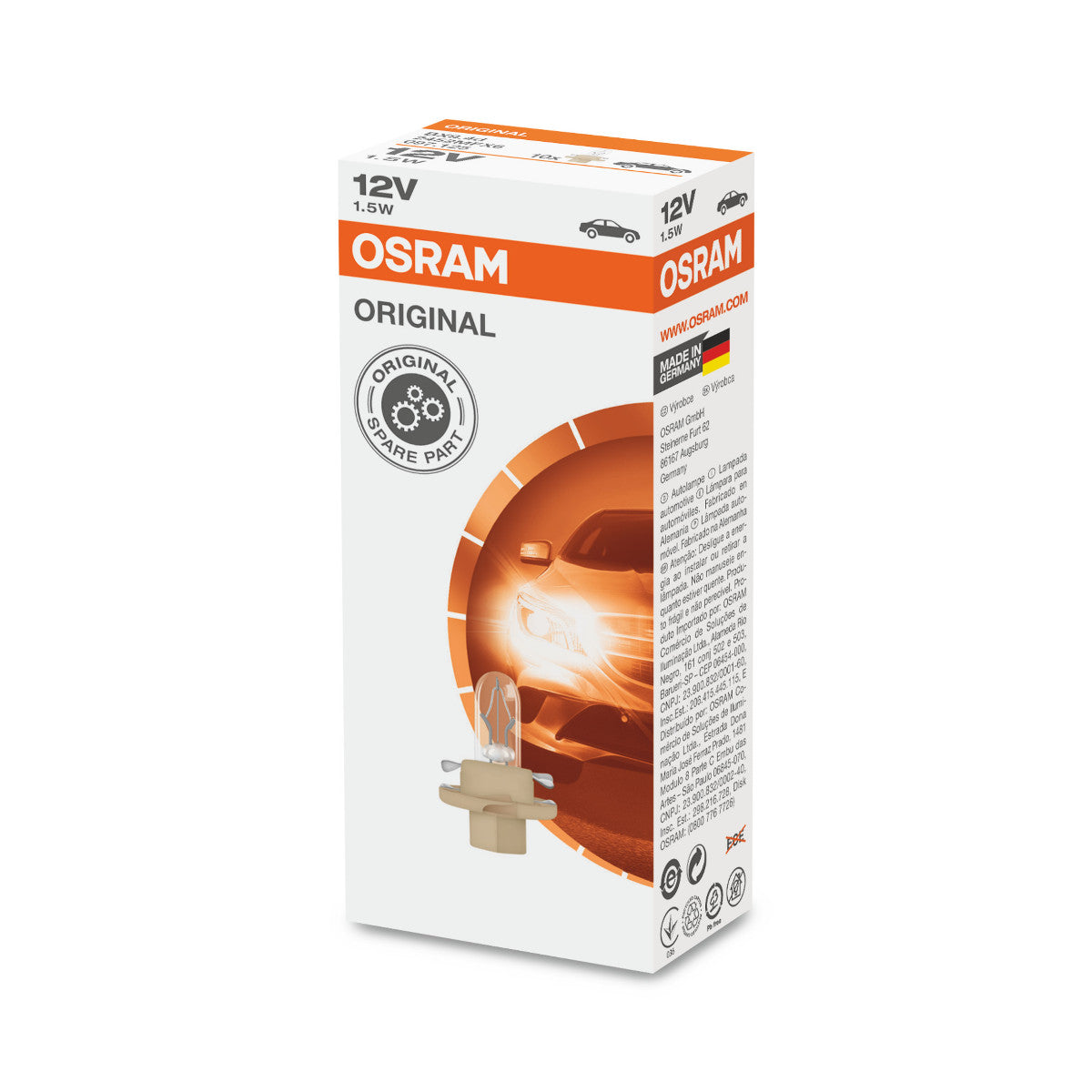 ORIGINAL OSRAM - Plastic MF Base - 1 -5W - Lampe légère supplémentaire