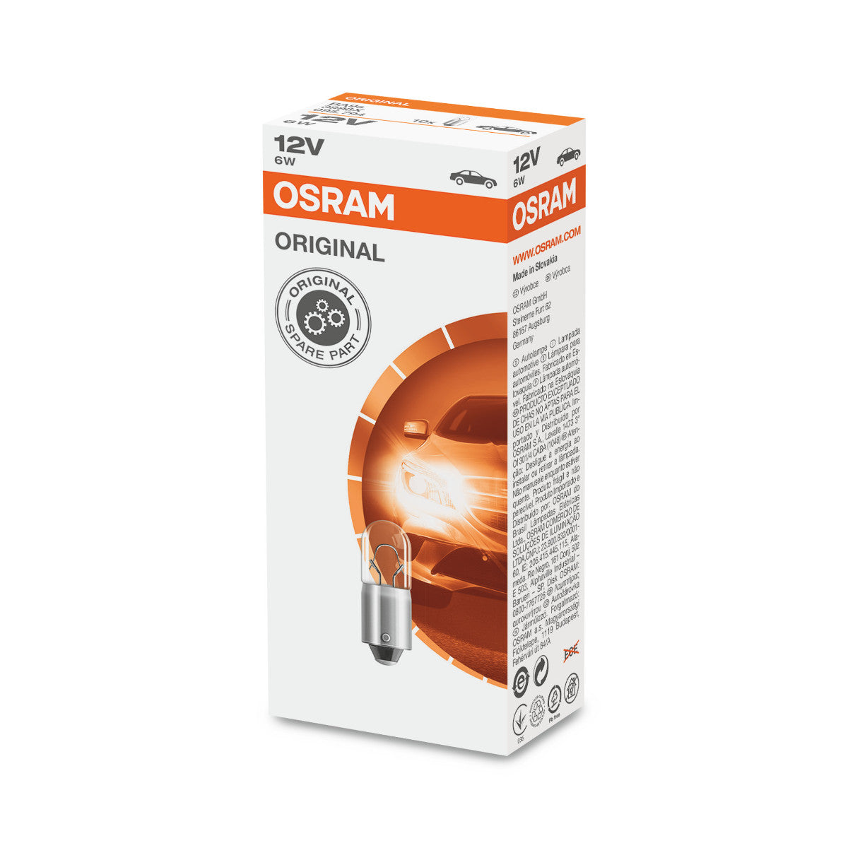 OSRAM MINIXEN ORIGINAL - 6W - 12V - BA9S - Lampe légère supplémentaire