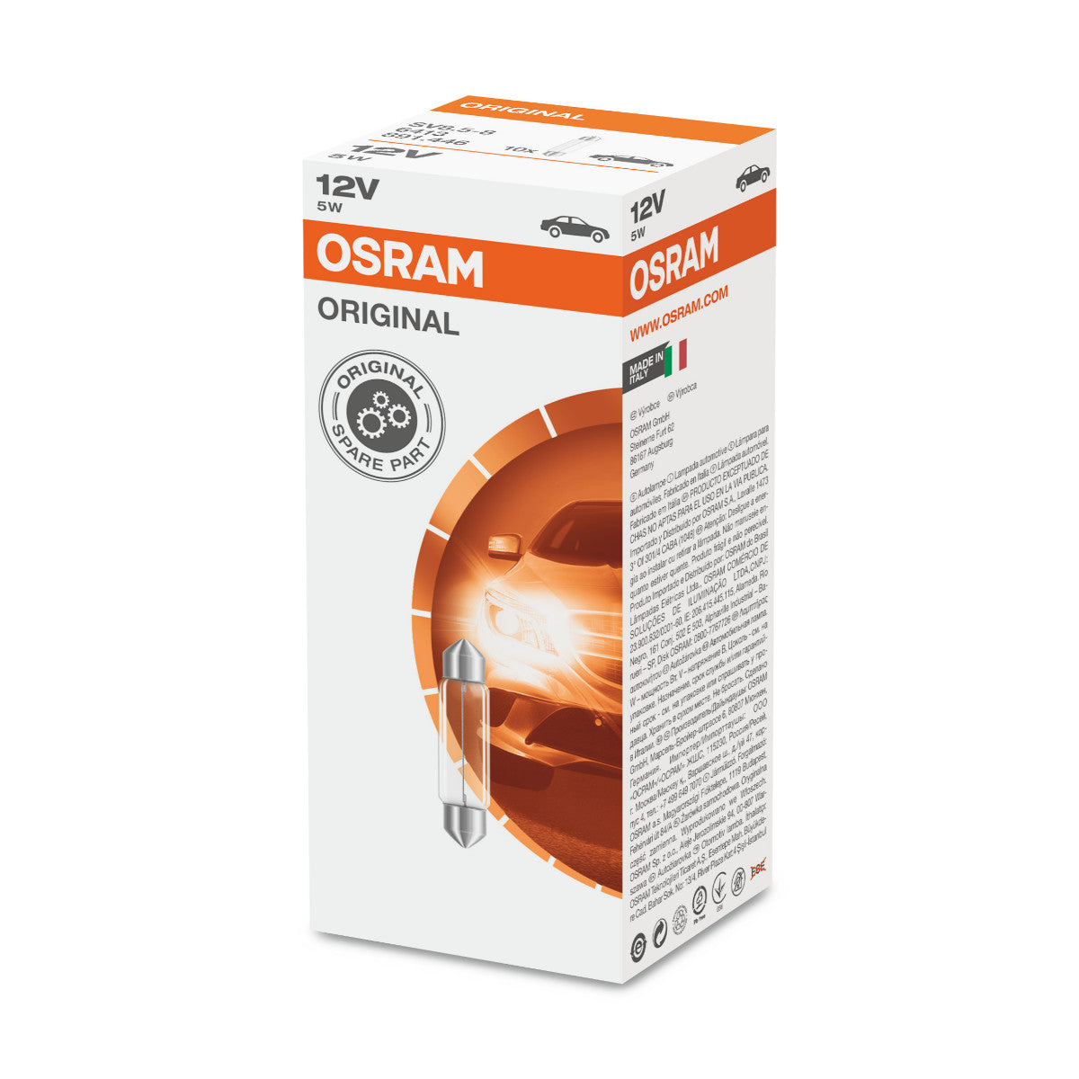 ORIGINATION ORIGINAL OSRAM - 5W - 12V - Lampe légère supplémentaire