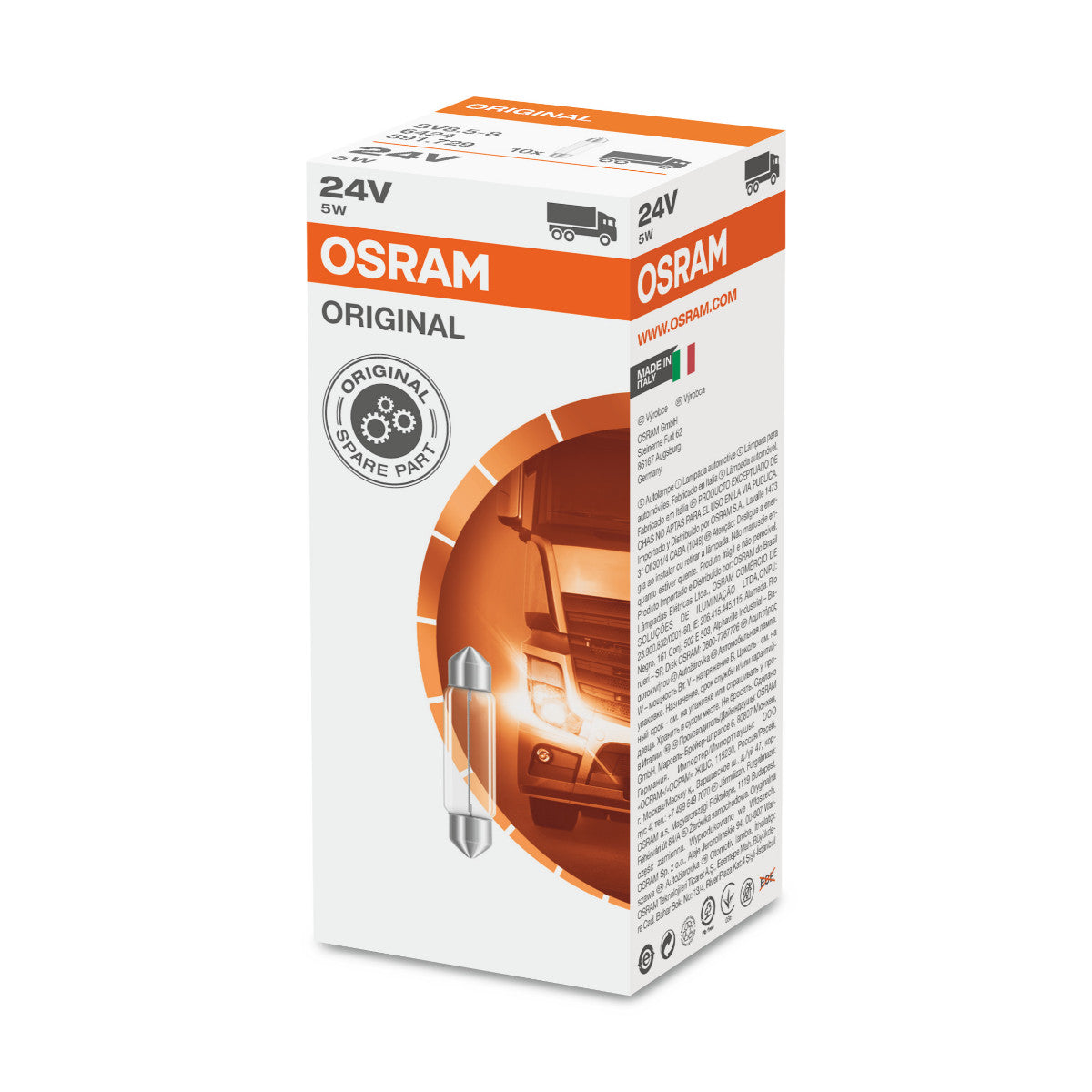 ORIGINATION ORIGINAL OSRAM - 5W - 24V - Lampe légère supplémentaire