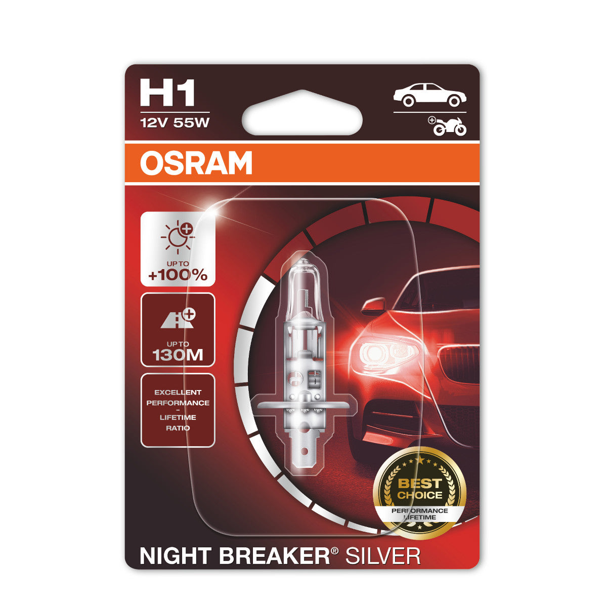 OSRAM Night Breaker® Silver H1 Single Blister