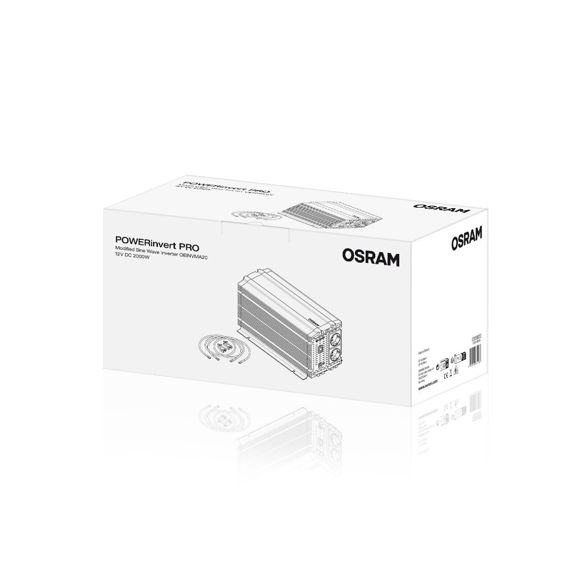 Onduleur à onde sinusoïdale modifiée OSRAM 12 V DC 2000 W