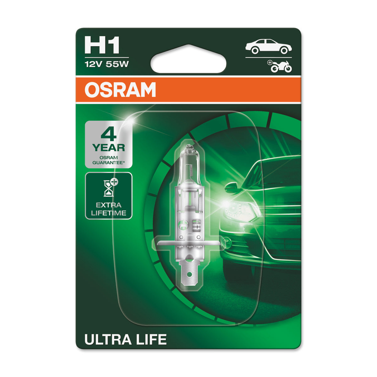 OSRAM Ultra Life - H1 HalogoGe Headlight Lampe - Blister unique