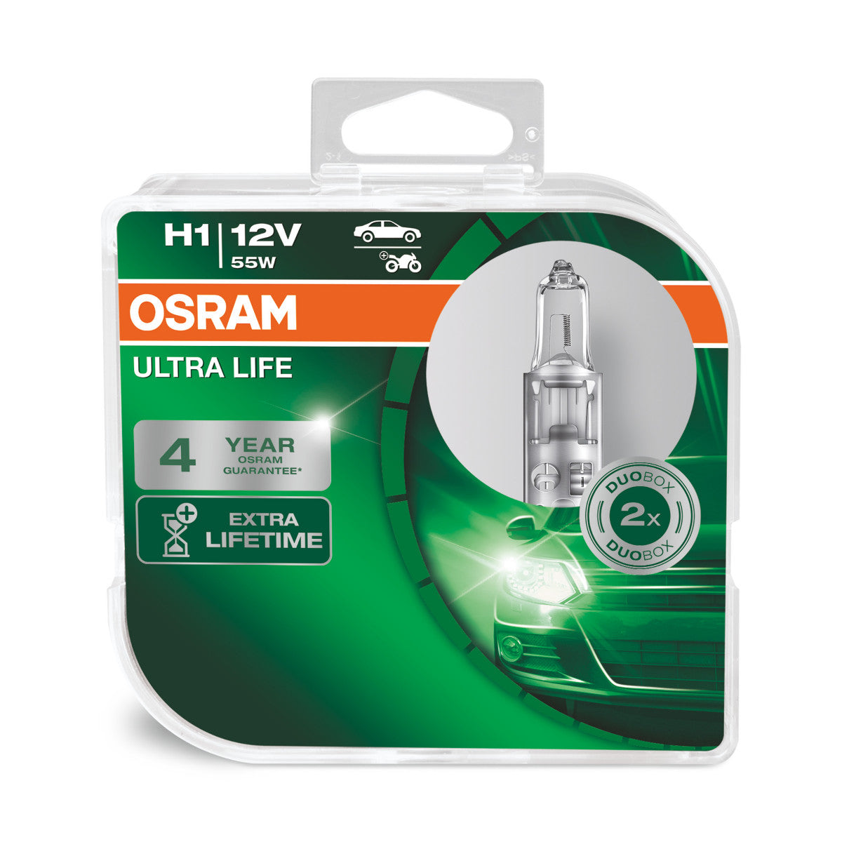 Osram Ultra Life - H1 Halogen Headlight Lampe - Duo Box