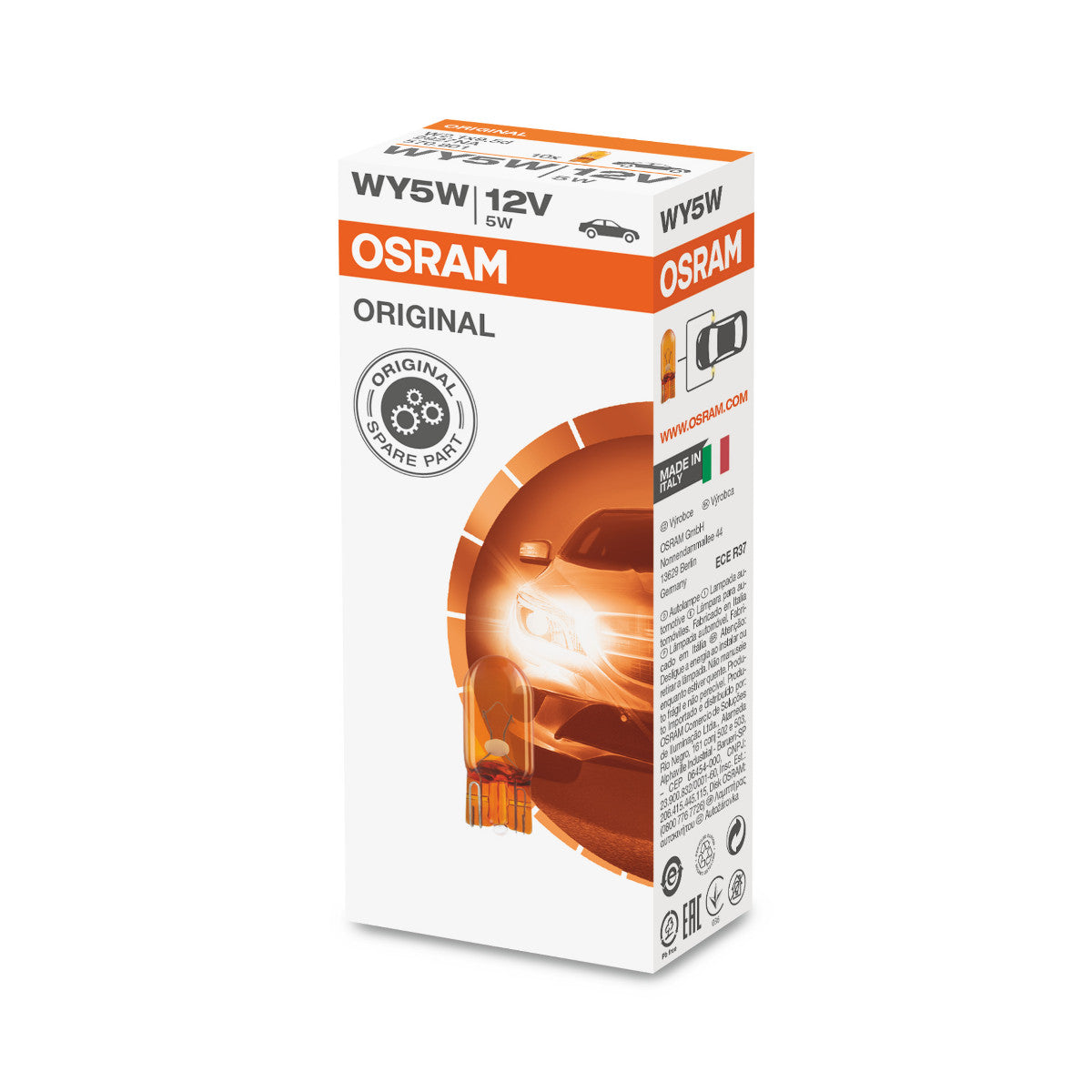 ORIGINATION OSRAM - Base de coin - WY5W - 12v Lampe légère supplémentaire
