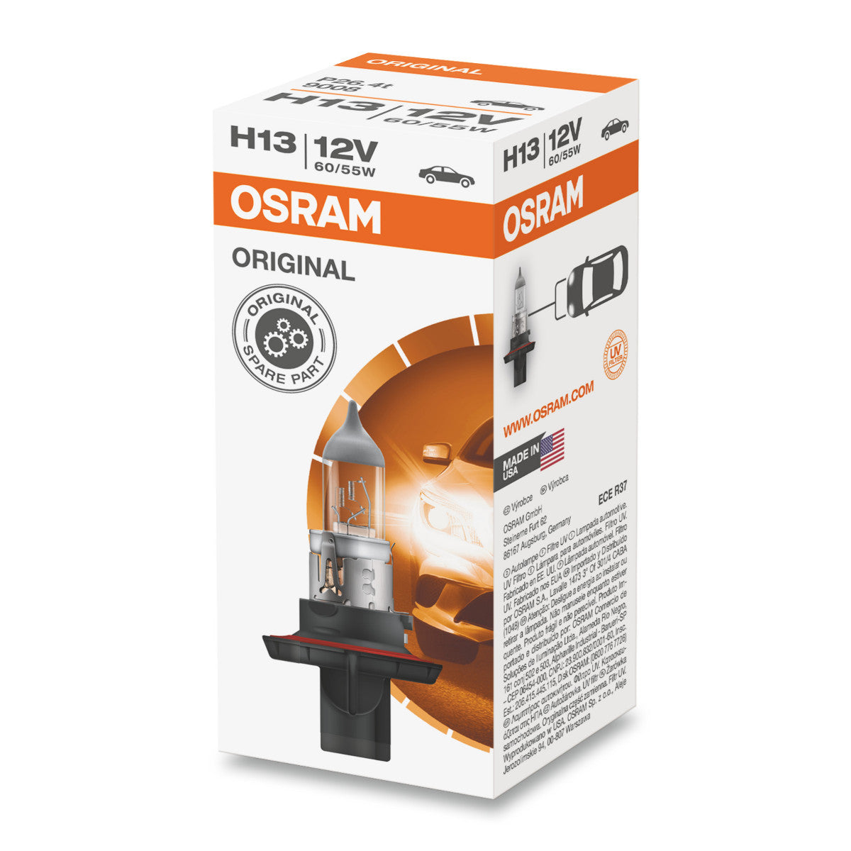 Ligne d'origine d'Osram - H13 - 12 V - 6055 W - lampe phare halogène