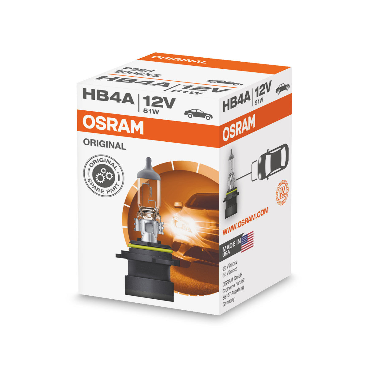 Ligne d'origine d'Osram - HB4A - 12 V - 51 W - lampe phare halogène