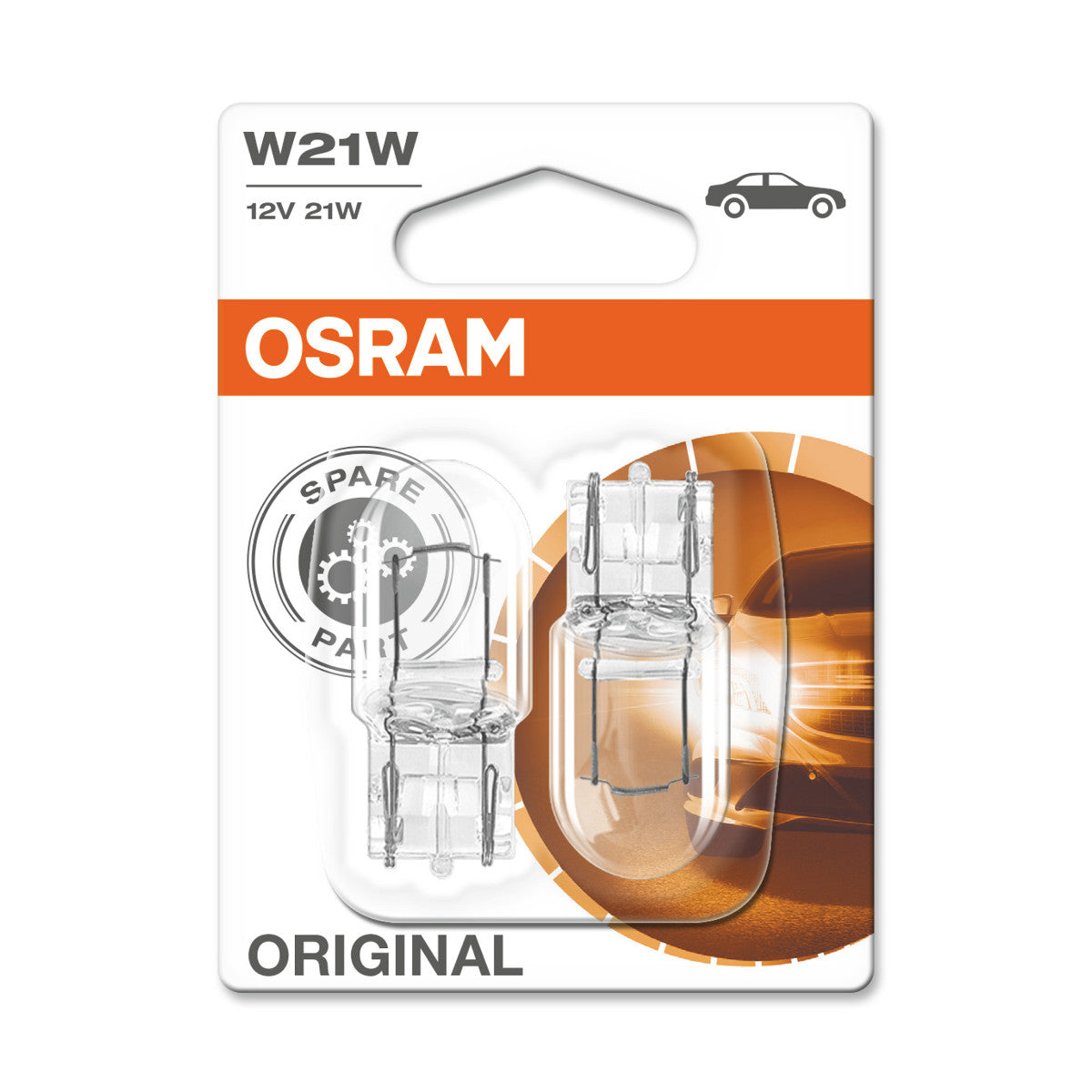 OSRAM ORIGINAL - BASE COINÉE - W21W - W3x16D Ampoule auxiliaire