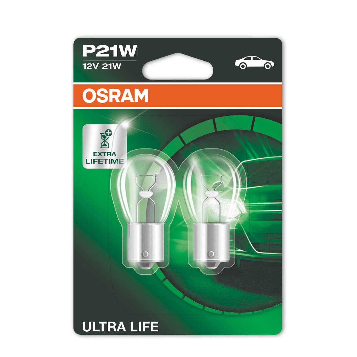 Osram Ultra Life - P21W Extra Light lampe - 2 -pack
