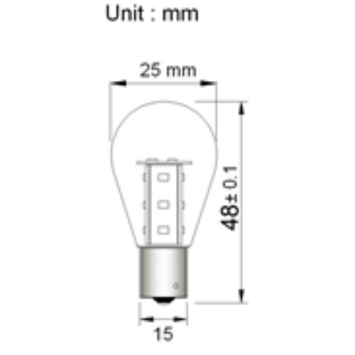 BA15S 12V/24V 1,5W