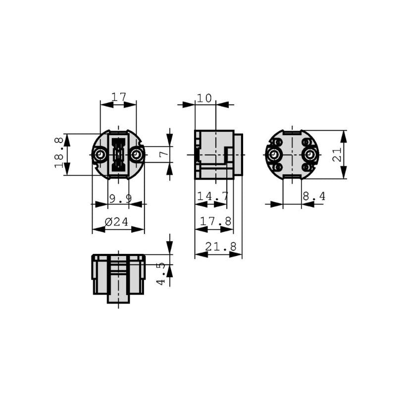 Pied de lampe G9 Céramique