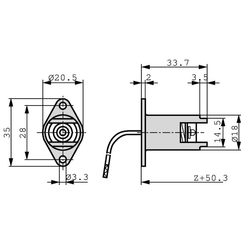 Pied de lampe R7s Métal