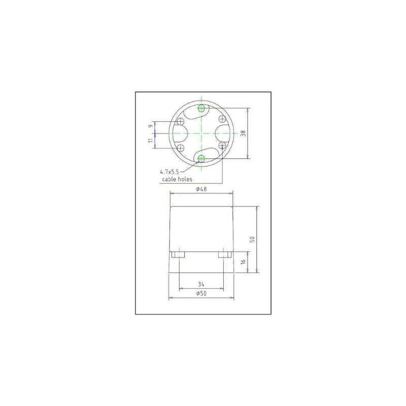 Lampes socket e27 50 mm céramique blanc