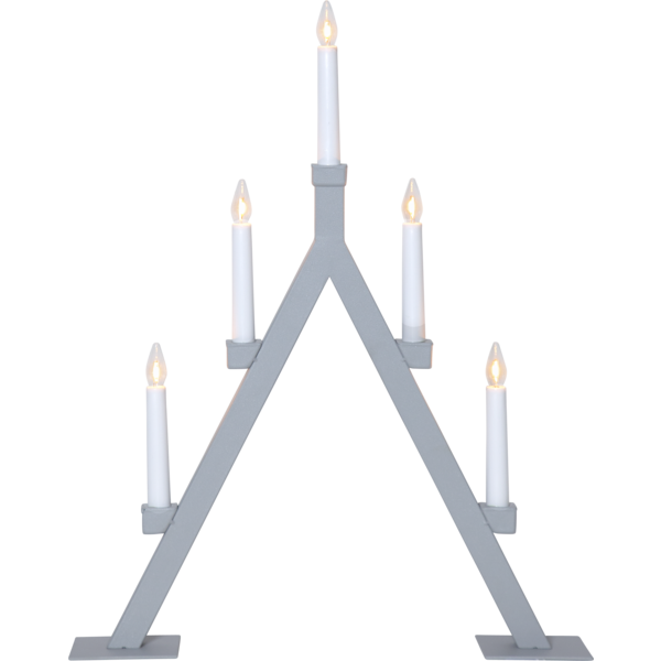 Ljusstake Oliver Grå