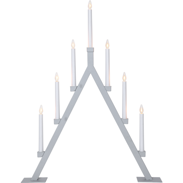 Ljusstake Oliver Grå