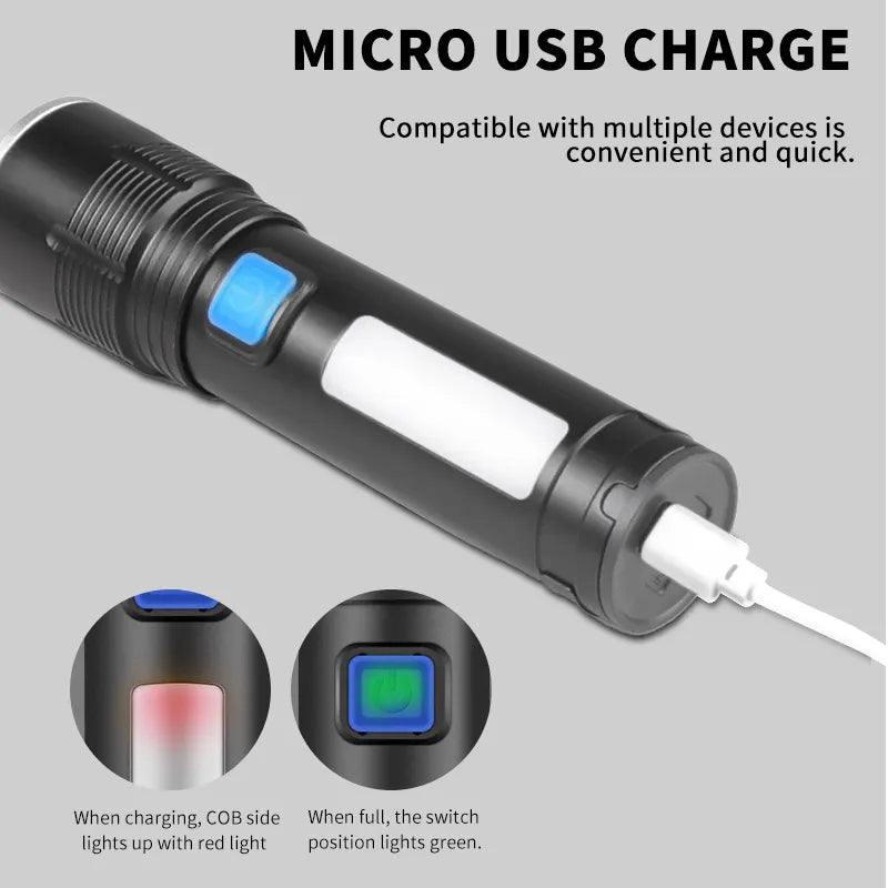Lampe de poche LED - Ultraflash XHP & COB