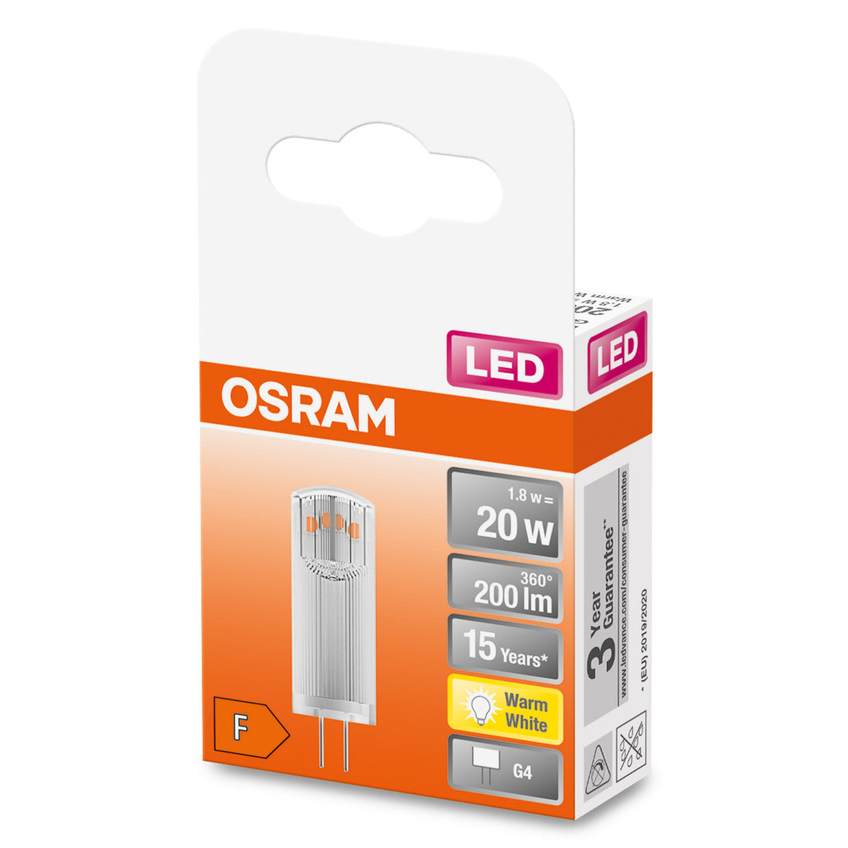 OSRAM LED-LAMPA KLAR (20) G4 827