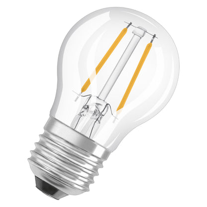 OSRAM LED-LAMPA RUND KLAR (25) E27 VARMVIT